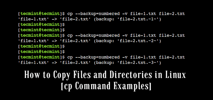 Cómo copiar archivos y directorios en Linux [14 ejemplos de comando CP]